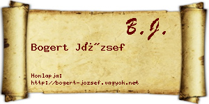 Bogert József névjegykártya